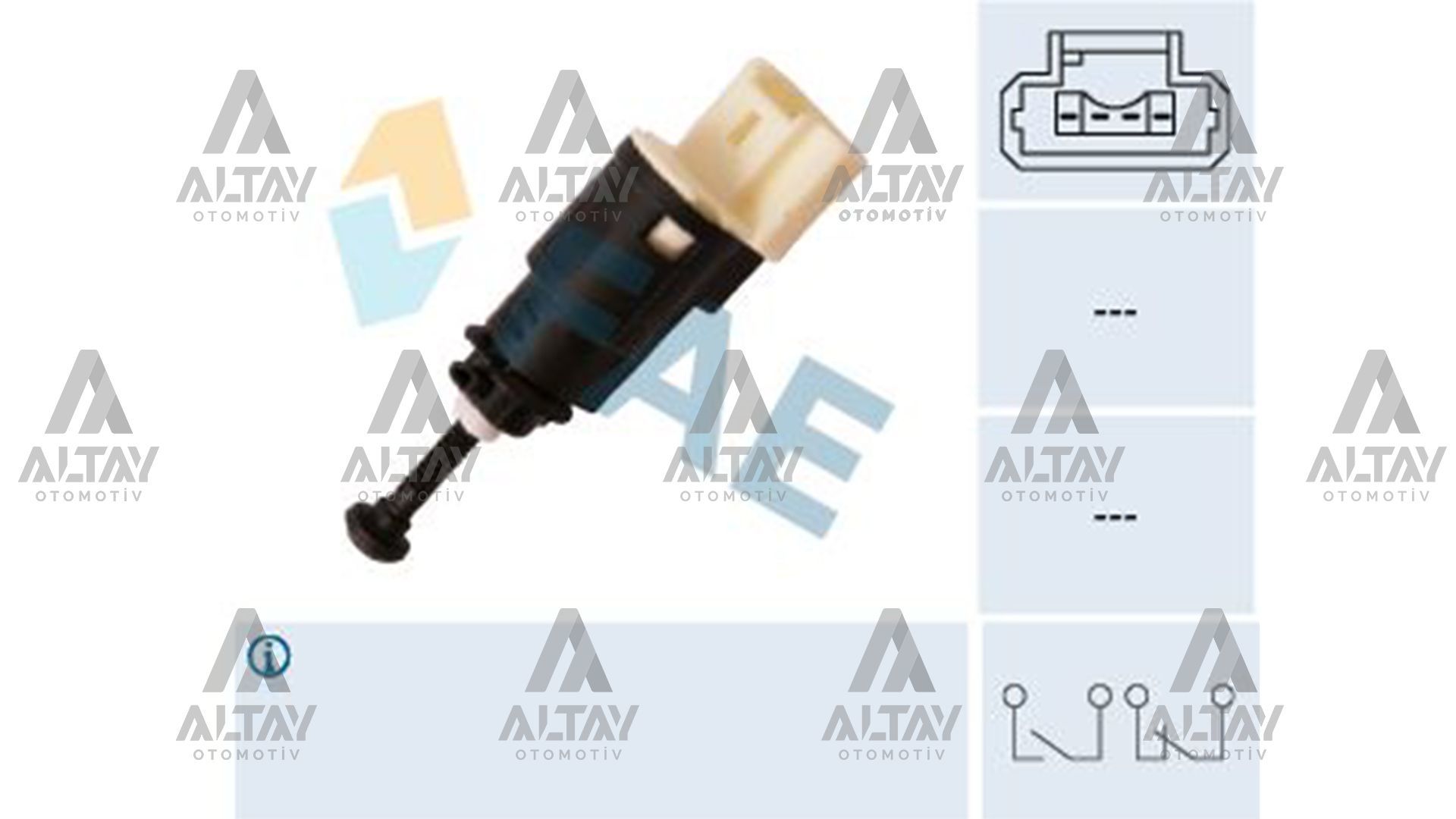 MÜŞÜR FREN PEDAL CLIO III / MODUS / LAGUNA II / DUSTER / LOGAN / SANDERO SİYAH-BEYAZ 4 FİŞLİ