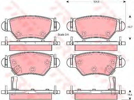 Opel Fren Balata Arka Astra G 1605093 1605037 1605093 1605105 23258 23259 23262 23263 91951