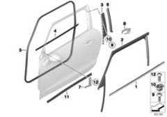 KAPI CAM ÇITASI ARKA SAĞ F45 BMW 51357326142