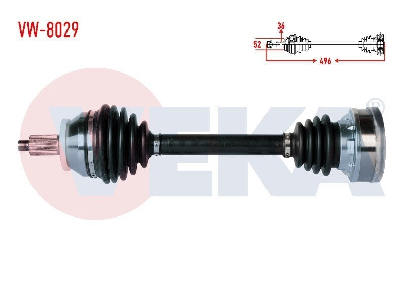 Aks Komple Ön Sol Polo-İbiza-Fabia Cfwa-Cayb-Cayc 1,2 Tdi-1,6 Tdi 10- 305820 6R0407761Ax 6R0407761A