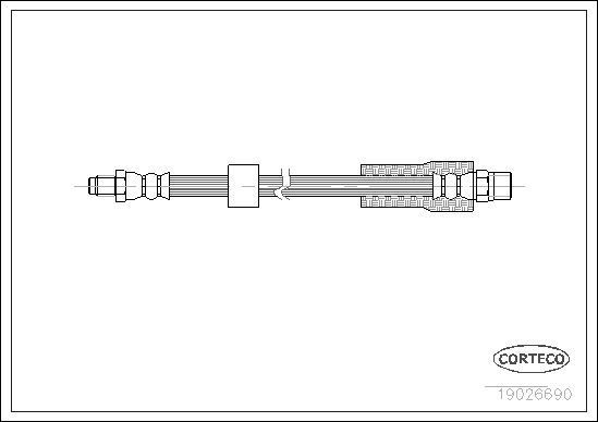 E38 Fren Hortumu 275 Mm Arka34301163080 34301163080 34301165075 34301166248 34321164002