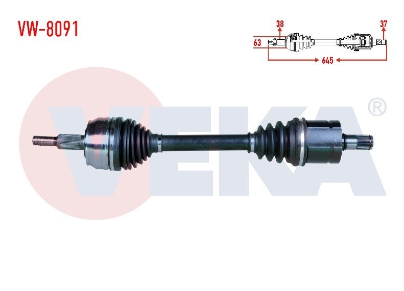 Komple Aks Sol On T5-T6 Caaa-Caab-Caac-Cxhb-Cxgb 2,0 Tdi 10- 25807  7E0407271Gv 7E0407271Gx 7E0407451Ex 7E0407451Nx 7E0407271P 7E0407451Ax