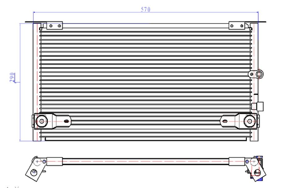 KLIMA RADYATORU HILUX LN145 02-05     570x275x16 88460-35280
