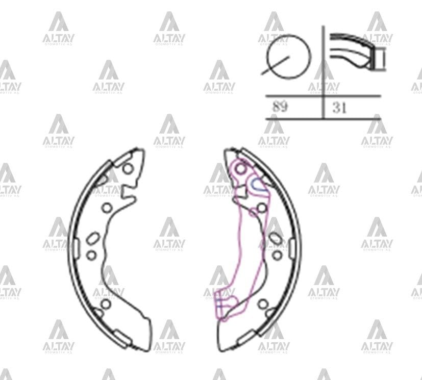 Fren Balata Accent 95-00 Pabuç Arka 5830522A01