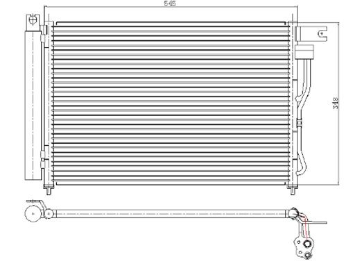 KLIMA RADYATORU ERA 06=>     DIZEL  -  545x350x16 97606-1E300