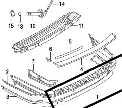 TAMPON ARKA E39 TOURİNG PDC Lİ BMW 51128221225