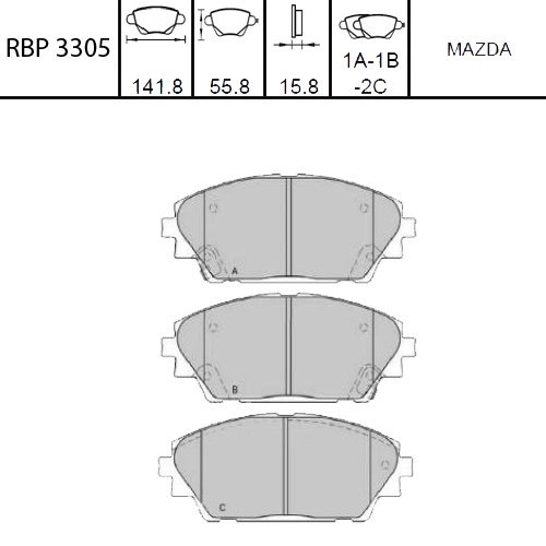 On Fren Balata - Mazda-3 2015- / Cx3 2015- Rbp3305