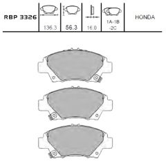 On Fren Balata - Jazz 08- / Honda:Cr-Z 2010- Rbp3326