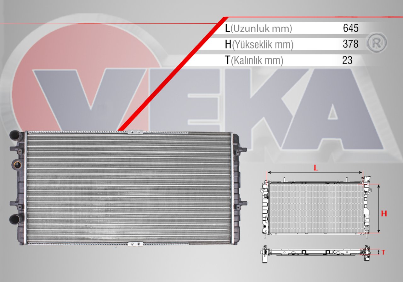 Su Radyatörü Mekanik Polo Classıc 1.6 Aft - 1.9 Tdı M-T 1995-2001 6K0121253