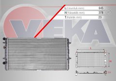 Su Radyatörü Mekanik Polo Classıc 1.6 Aft - 1.9 Tdı M-T 1995-2001 6K0121253