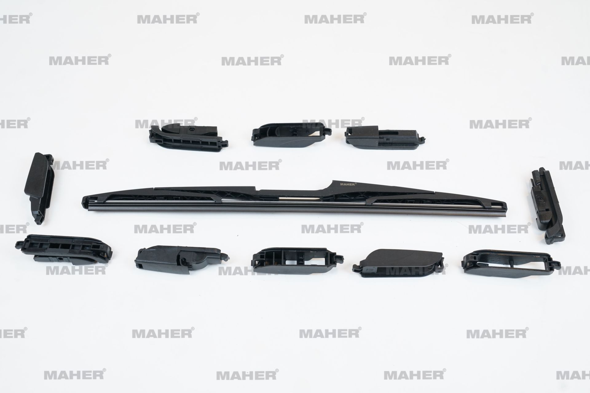Silecek Süpürgesi Arka Plastik Tip 10 Aparatlı 15'' (380Mm) 30013