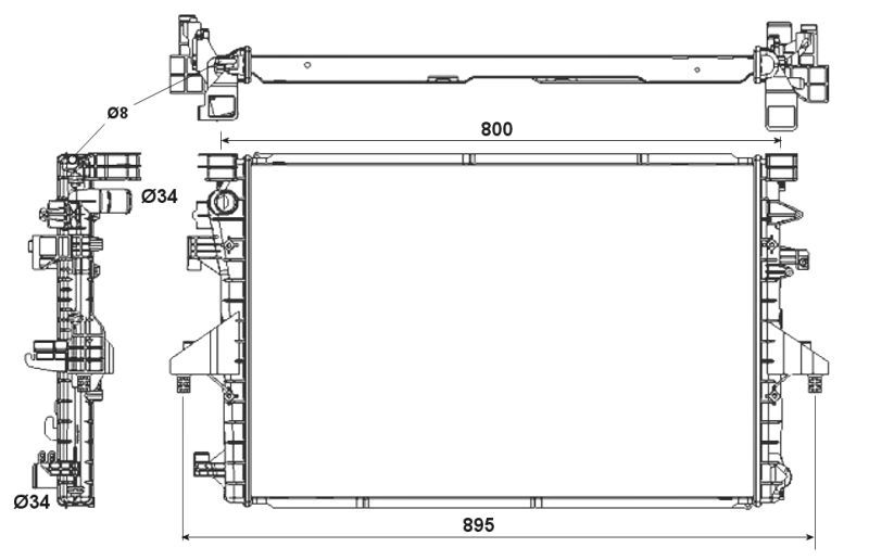 Su Radyatörü Brazing T5 2.0 Tdı M-T Ac+/- 2009- 7E0121253A