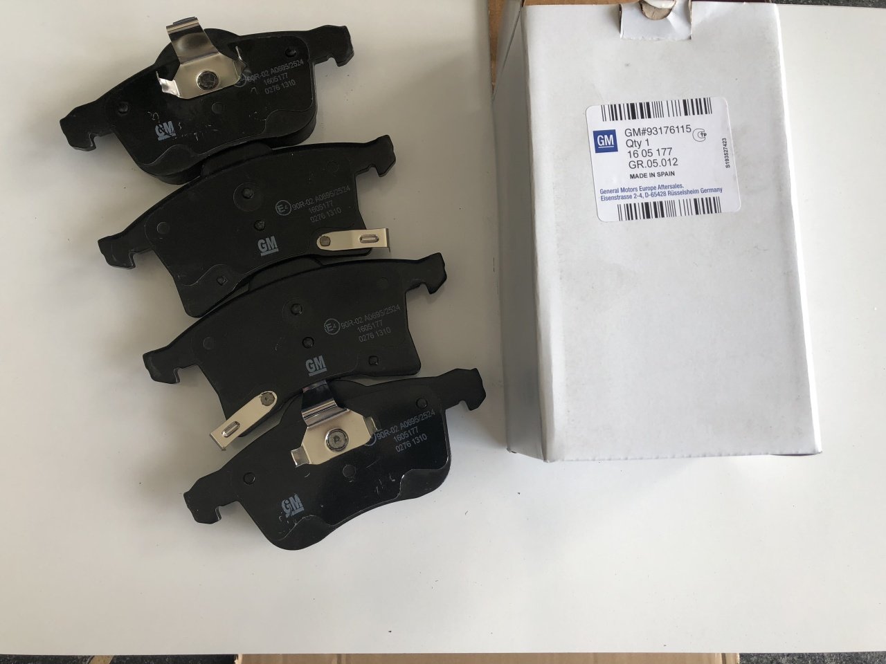 Fren Balatası Ön Astra H Combo C Zafira B Meriva B 1605252 1605009 1605080 93181189 93176429 95514416 1605992 Gdb1668 1605177