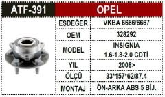 Opel Porya Ön Arka İnsignia Absli 328006 328 292 328006 328292