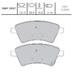 On Fren Balata - Suzukı-Sx4 06- / Fıat-Sedıcı (Macarıstan Uretım Araclar) Rbp3357