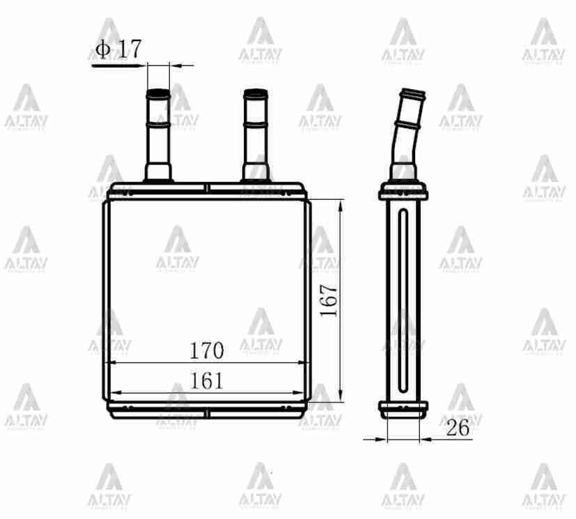 Radyatör Kalorifer Accent95-00 / Excel90-94 / Elantra96-01 / Getz 03-11 9722122001