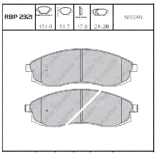 On Fren Balata - L200 4Wd 01-06 / Nıssan-Maxıma 95-00 Rbp2321