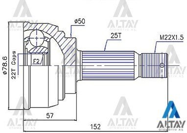 Aks Kafası Dış Accent 95-06 / Excel 90-94 / Lancer 84-91 / Getz 03-06 / Benzinli 25X50X22 4950721000