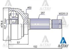 Aks Kafası Dış Accent 95-06 / Excel 90-94 / Lancer 84-91 / Getz 03-06 / Benzinli 25X50X22 4950721000