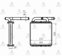 Radyatör Kalorifer H-100 Minibüs94-05 Klimalı Ön 9721143030