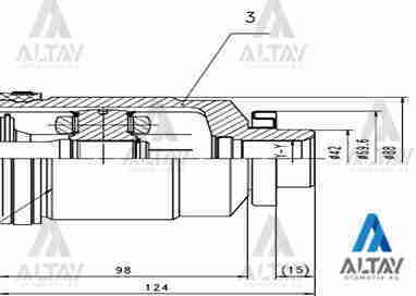 Aks Kafası İç Accent 06-11 Era Dizel Sağ 24+2X42X33 496051E600