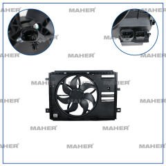FAN RADYATÖR BERLINGO VP  K9 / C5 AIRCROSS C84 / JUMPY / 3008 / 308 16=> 508 / PARTNER 18=>TRAVELLER 1.5-1.6-2.0 BLUEHDI 16=> REZİSTANSLI