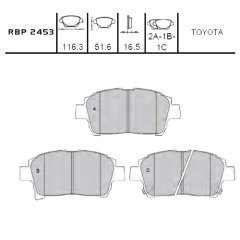 On Fren Balata - Corolla-Verso 02-04 / Geely-Ck 05- / Geely-Fc 09-13 Rbp2453