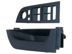 Kapı Tutamağı E90 Ön Sol; (Siyah) Cam Düğme Çerçeveli; Katlamalı Ayna - 9146361/332P1