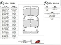 FREN BALATASI ON MAZDA 323 90-95 / RIO 00-06 BRY7-33-23ZA - B5Y6-33-28Z - B5Y6-33-23Z - DCY03-32-8ZA - B5Y8-33-23Z - 1U06-33-28Z