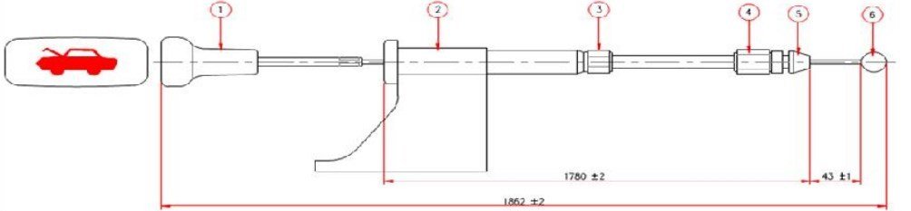 Kaput Acma Telı- L200- 86-97 Rcb131