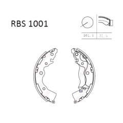 Arka Fren Balata (Pabuc) - Accent-Era 06->/Rıo 06-10 Rbs1001