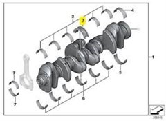 YATAK ANA N45 STD BMW ADET KENAR ÜST E90 E92 E93 3