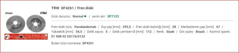 M.BENZ W211 FREN AYNASI ÖN TAKIM A2114210812