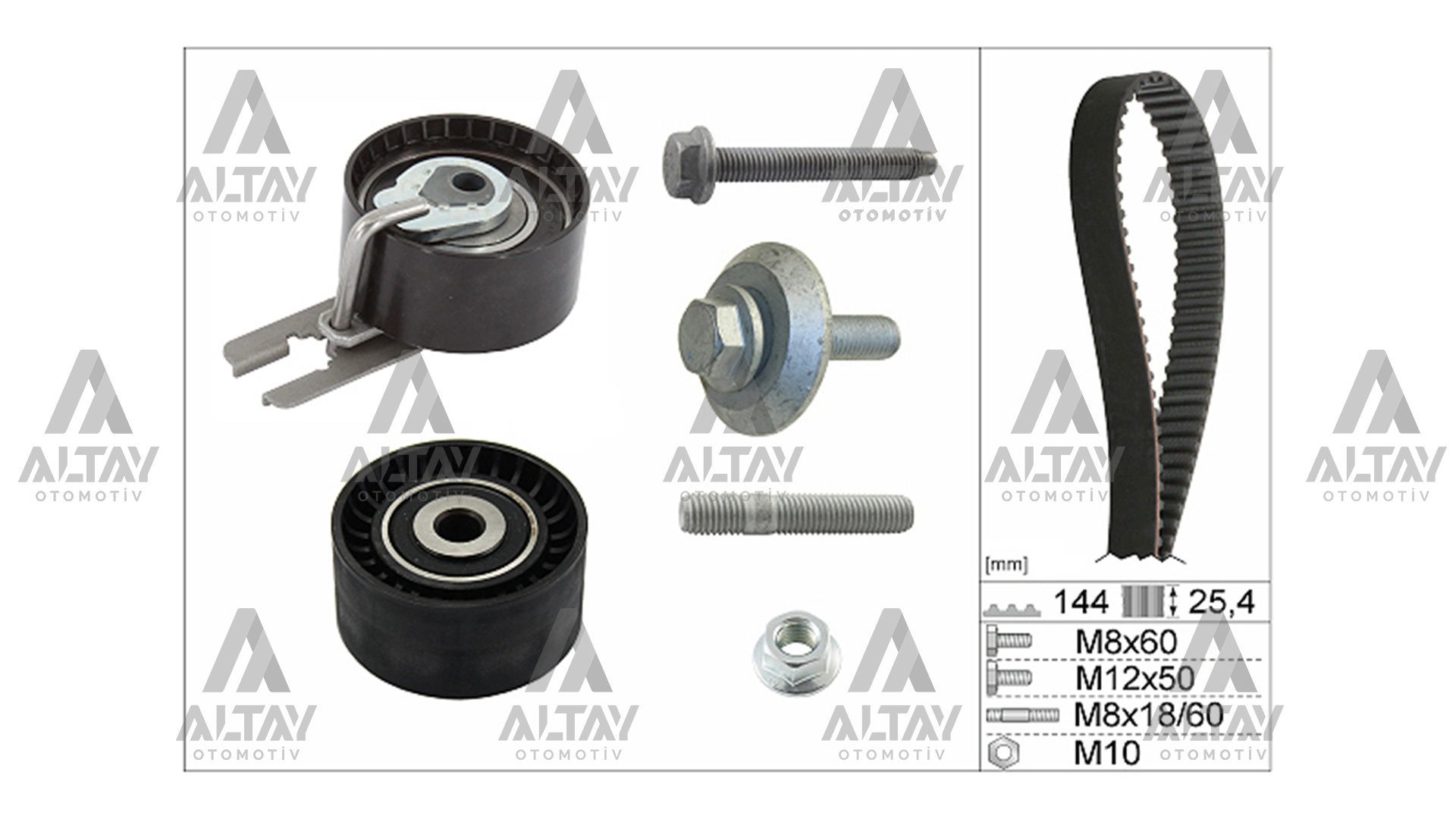 TRİGER SETİ  FİESTA / FUSION 1.4TDI  02=> / 206 / 207 / 307 / BIPPER / CİTROEN C2 / C3 / NEMO  DV4  1.4 HDI  02=> 144 DİŞ