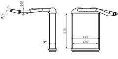 KALORIFER RADYATORU COROLLA AE101     215x130x32 87107-12420