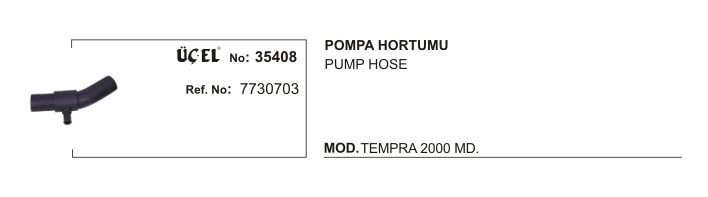 TERMOSTAT POMPA HORTUMU 35408 TEMPRA TIPO 2.0 8V 93 96 7730703