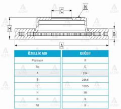 Fren Kampanası Pıckup  98-02 D-22 / 86-97 D21 / Arka 4320631G11