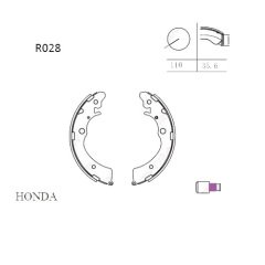Arka Fren Balata (Pabuc) - Accord 90-97 / Crv 97-00 / Carry-Ga413 98- Rbs4046