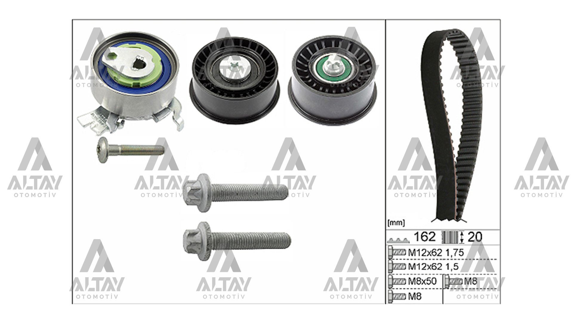 TRİGER SETİ OPEL OPEL ASTRA G 1.6 16V / X14XE-X16XEL-C16SE-Z16XE-X18XE / 162DİŞ