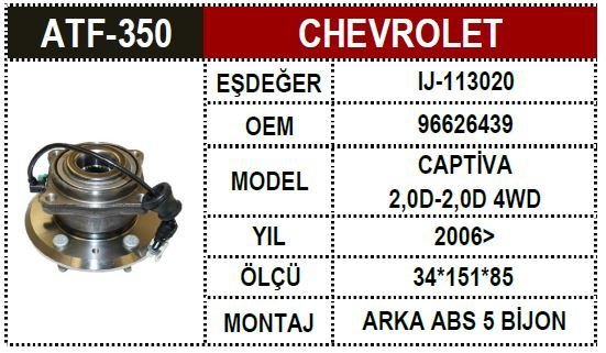 Chevrolet Porya Arka Captiva Absli  25903295 25903295