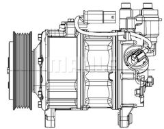 BMW F45-F48 KLİMA KOMRESSÖRÜ (KAVRAMASIZ) 64525A21D12