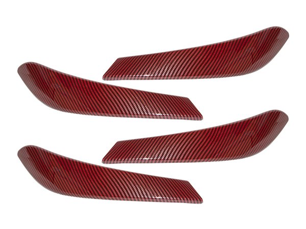 Kapı Tutamak Kaplama Seti F30+LCI F34+LCI F32+LCI F36+LCI Ön/Arka; (Karbon-Kırmızı) - 7260079/080R4