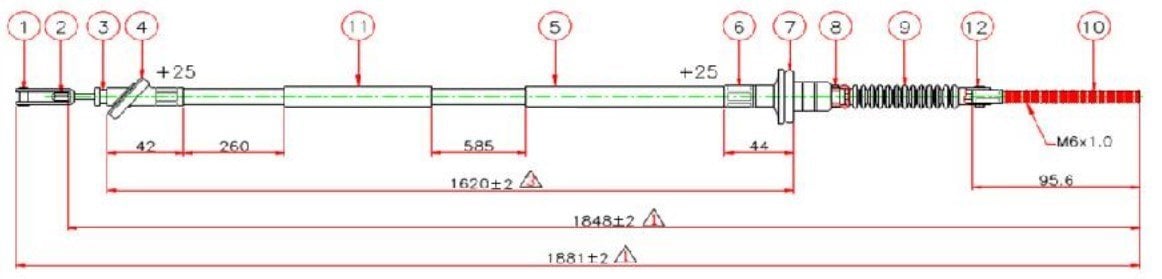 Debrıyaj Telı- Vıtara 92-02 5D Rcb142
