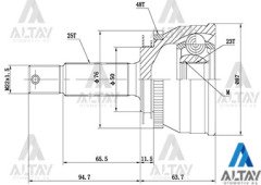 Aks Kafası Dış Accent 06-11 Era / Dizel Absli 48 Diş 25X23X50 495001E610