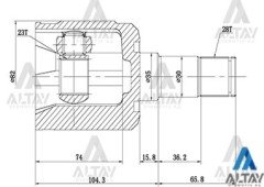Aks Kafası İç 626 92-97 / Sol 28X23X35 G56022620