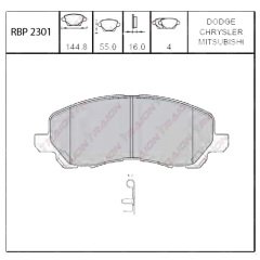 On Fren Balata - Lancer 03- / Asx 10- / Outlander 03-06 Rbp2301