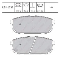 Arka Fren Balata - Sorento 02-07 Rbp2252