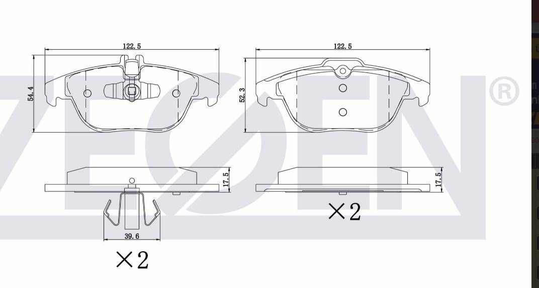 Fren Balata Arka Ikazlı  C Serısı (W204) C 180 2007-2014/ C 200 Cdı 2007-2014 / C 220 Cdı 2007-2014/ E Class (W212) E 180 2009-/ E 200 2009-/ E 220 Cd A0054205120