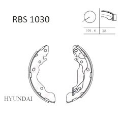 Arka Fren Balata (Pabuc) - Accent-Admıre 03-05 / Elantra 90-95 / Matrıx 01- Rbs1030
