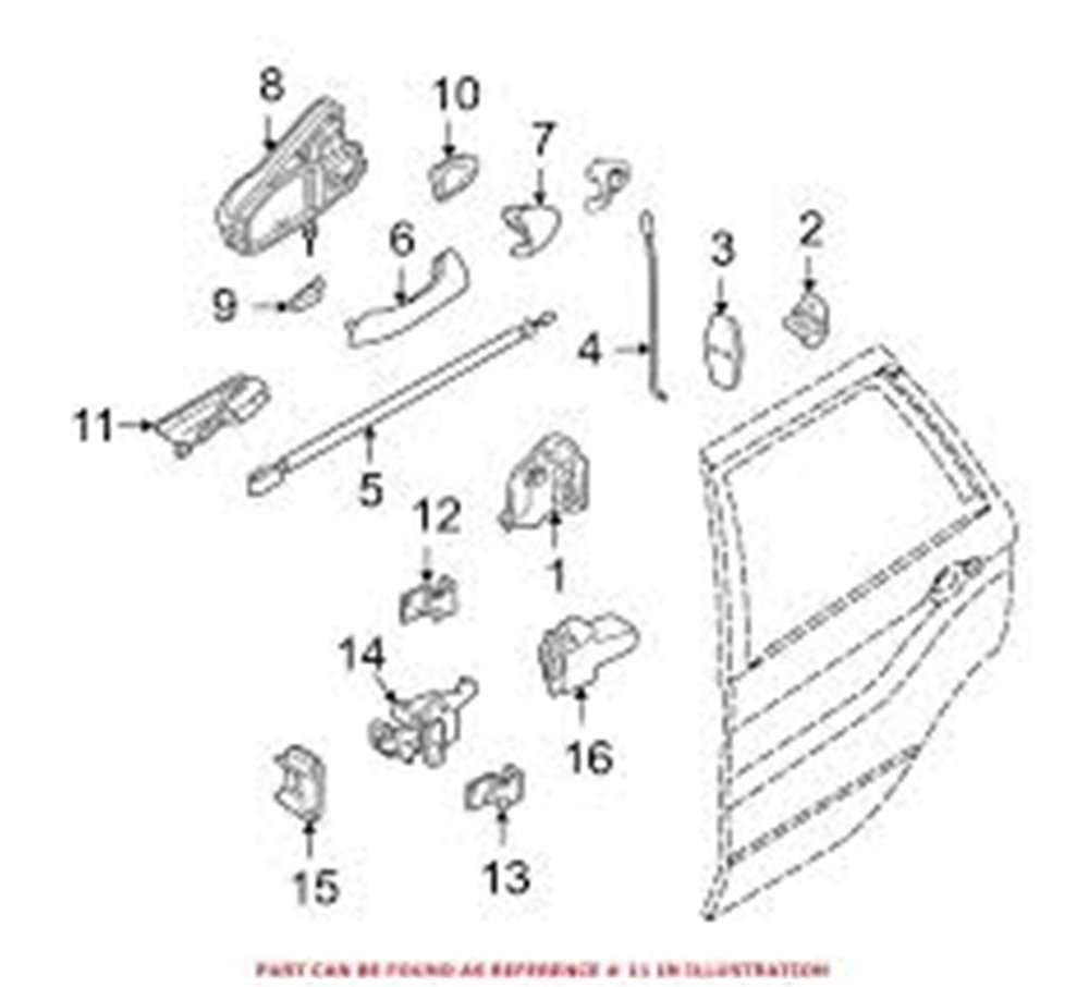 KAPI AÇMA MANDALI ARKA İÇ SOL E53 BMW 51428408625